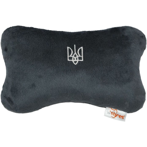 Підголовник - подушка Tigres Тризуб сірий (ПД-0469) - Pampik