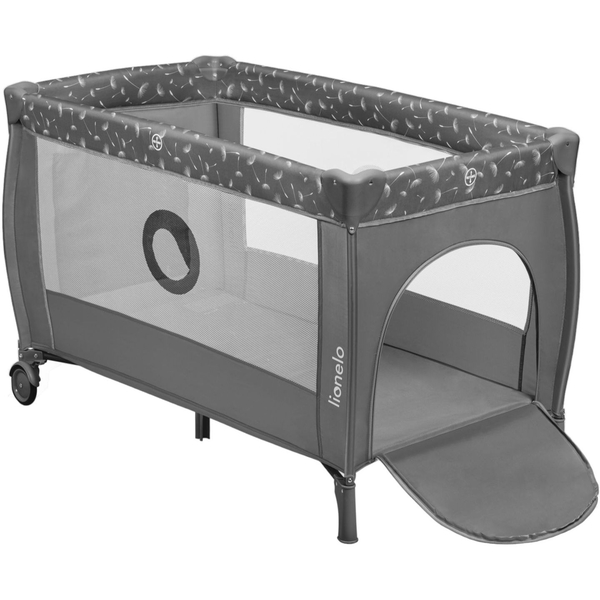 Манеж-ліжечко Lionelo Stefi Plus Grey White, сіро-білий (LO-STEFI PLUS GREY WHITE) - Pampik