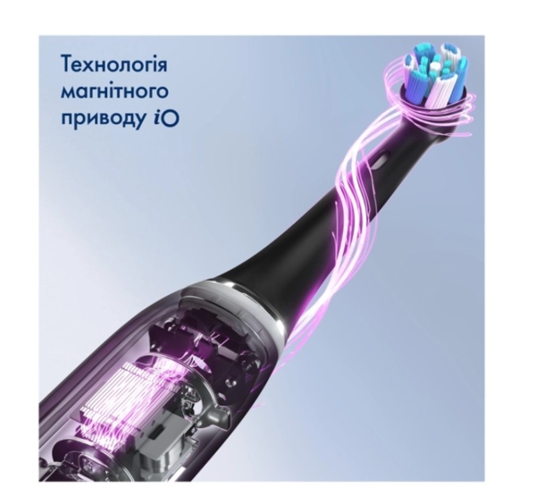 Набор электрических зубных щеток Oral-B Braun iO3 черная и голубая + футляр - Pampik - 7