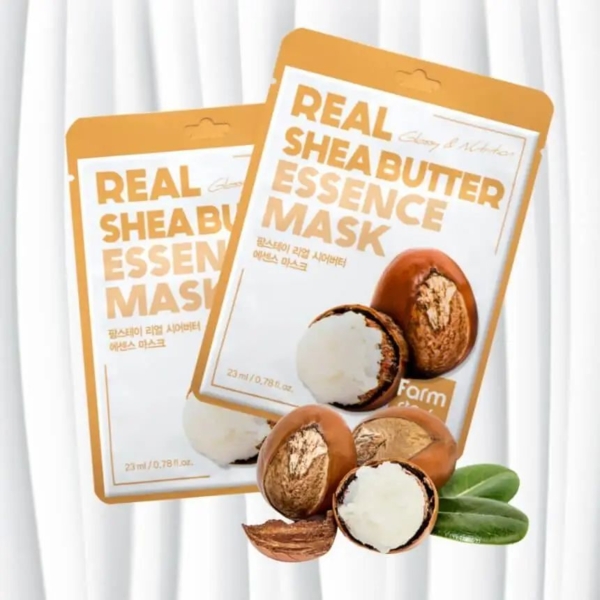 Тканевая маска для лица FarmStay Real Shea Butter Essence Mask с маслом ши 23 мл - Pampik - 3
