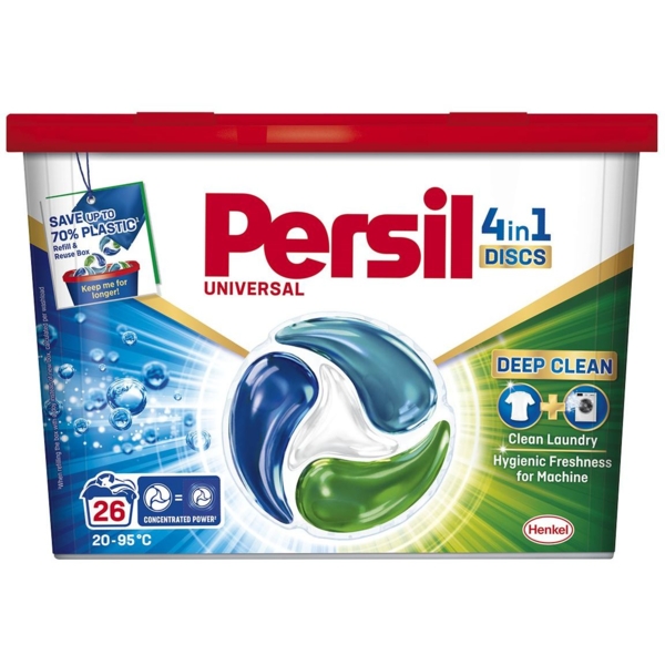 Диски для стирки Persil Deep Cleen Universal 4 in 1 Disc,s 26 шт. - Pampik