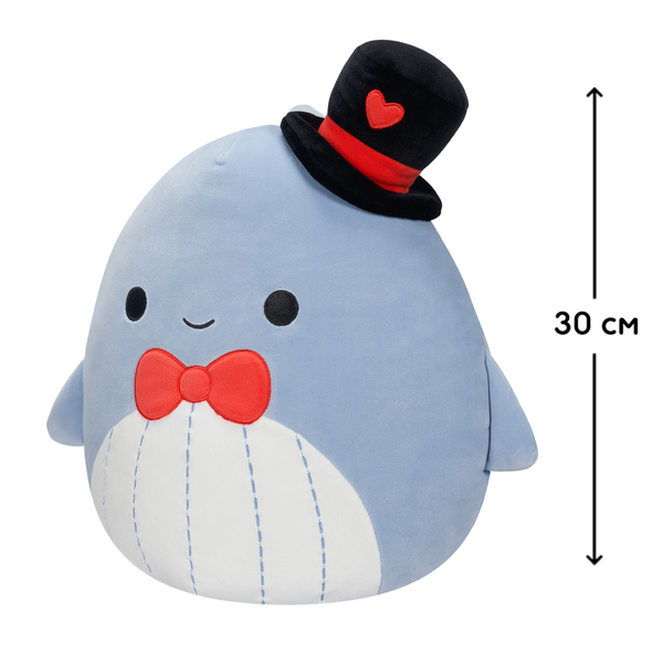 Мягкая игрушка Squishmallows Синий Кит Самир, 30 см (SQVA00873) - Pampik - 4
