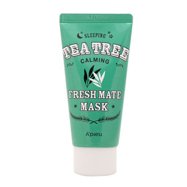 Нічна маска для обличчя A`pieu Fresh Mate Tea Tree Calming Mask заспокійлива з маслом чайного дерева, 50 мл - Pampik