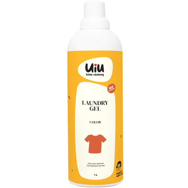 Гель для прання UIU для кольорових тканин, 1 л - Pampik