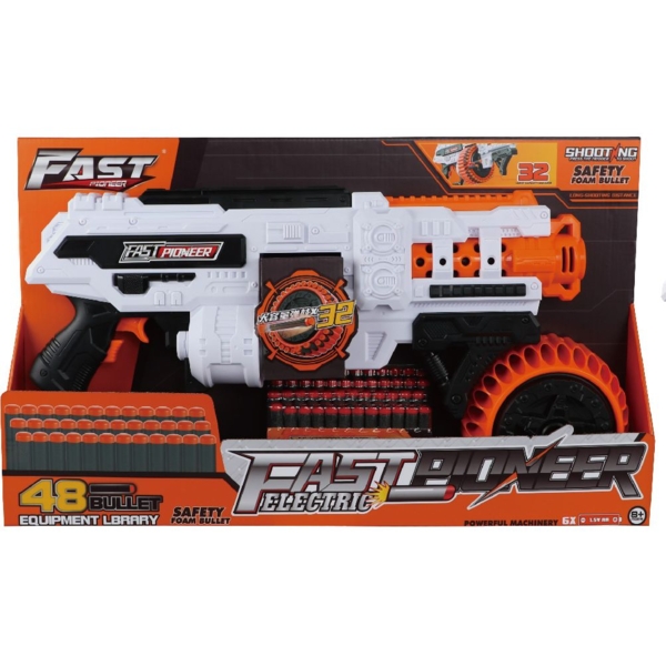 Игрушечный пулемет Fast Pioneer Electric с мягкими патронами 48 шт. (BIG509) - Pampik - 2