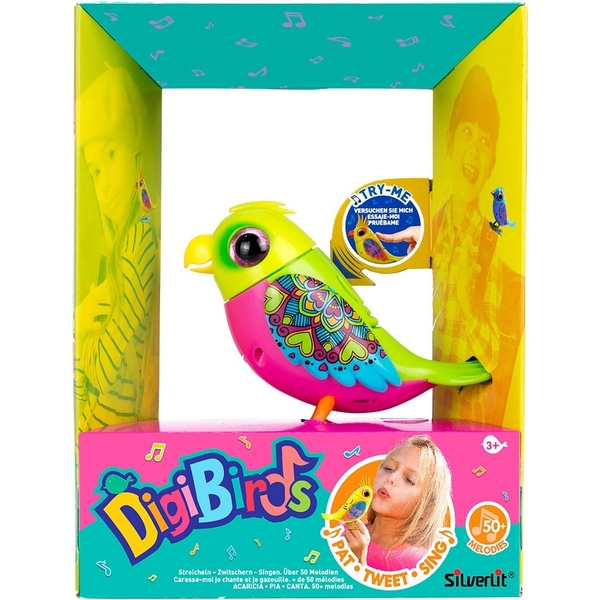 Інтерактивна пташка DigiBirds Нерозлучник (88602) - Pampik