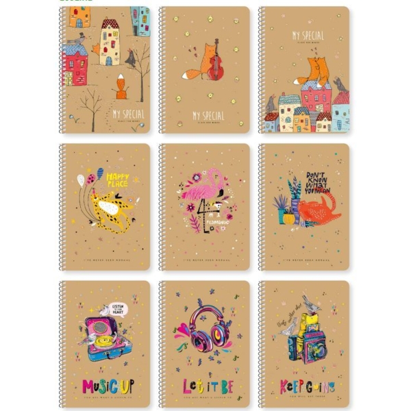 Тетрадь для записей Student Don't know what you mean А5, в клеточку, спираль, 96 листов (A5-SC-096-6101K) - Pampik - 2