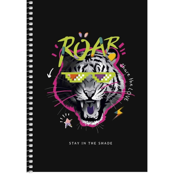 Тетрадь для записей Student Roar, А5, в клеточку, спираль, 96 листов (A5-SC-096-6117K) - Pampik