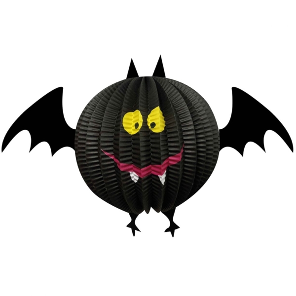 Декор подвесной бумажный Yes! Fun Halloween Летучая мышь 3D, 20 см (973636) - Pampik