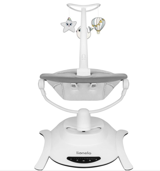 Кресло-гойдалка Lionelo Bella Grey Concrete, сірий - Pampik - 4