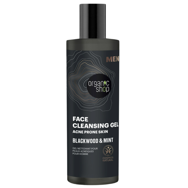 Гель для вмивання Organic Shop Men Blackwood&Mint для проблемної шкіри, 200 мл - Pampik