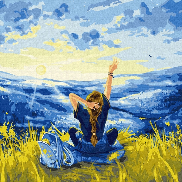 Набір для розпису по номерах Ідейка Рідні Карпати, 40х40 см (KHO5000) - Pampik