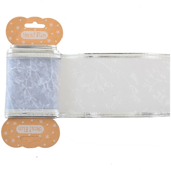 Лента декоративная упаковочная Yes! Fun 6х200 см серебряная (750312) - Pampik