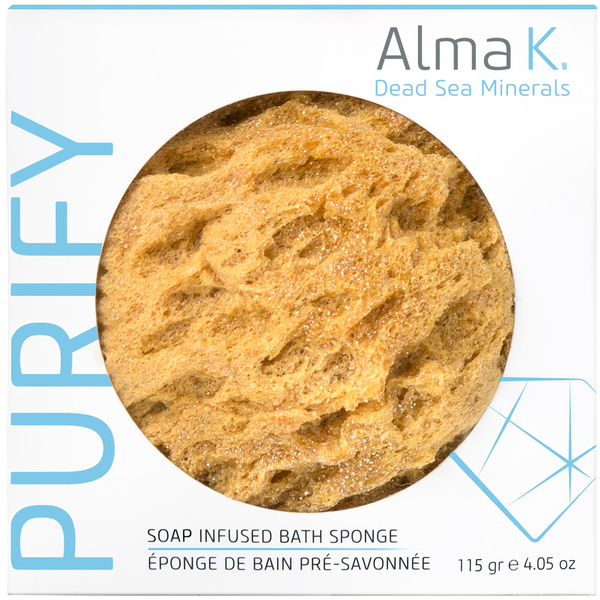 Мочалка для душу з милом Alma K Soap Infused Bath Sponge, 115 г (107168) - Pampik