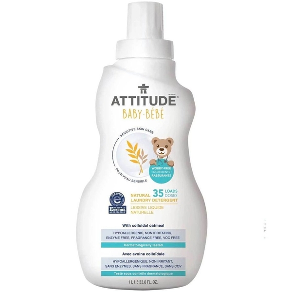 Средство для стирки детского белья Attitude Sensitive Skin, 1 л - Pampik