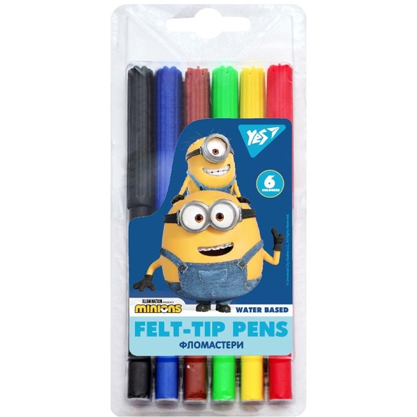 Фломастеры Yes Minions, 6 цветов (650529) - Pampik