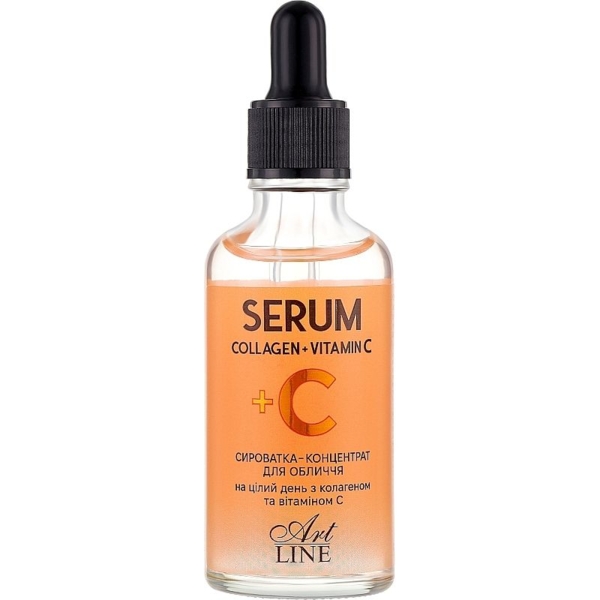 Сироватка для обличчя Art Line Serum Collagen + Vitamin C 50 мл - Pampik