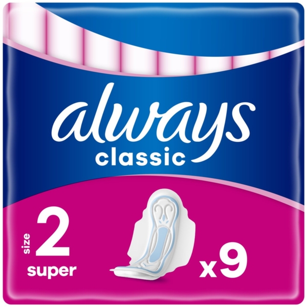 Гігієнічні прокладки Always Classic Super, 9 шт. - Pampik