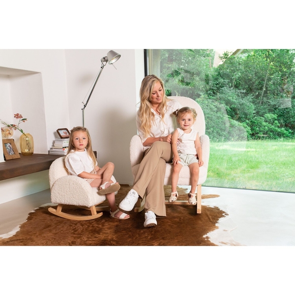 Крісло-гойдалка Childhome Teddy white, білий (RCKTOW) - Pampik - 11