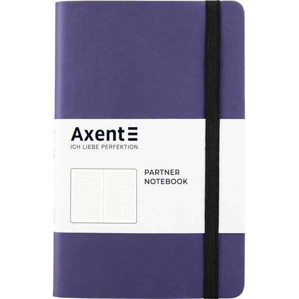 Книга записная Axent Partner Soft A5- в точку 96 листов фиолетовая (8310-38-A) - Pampik
