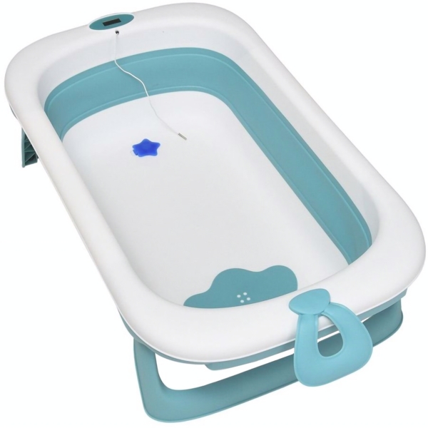 Ванночка El Camino ME 1106 T-control з термометром і зливом, 87 см, блакитна (26041) - Pampik