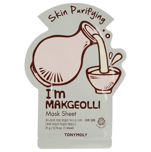 Маска тканевая для лица Tony Moly I’m Makgeolli Mask Sheet Skin Purifying Макколи, 21 мл - Pampik
