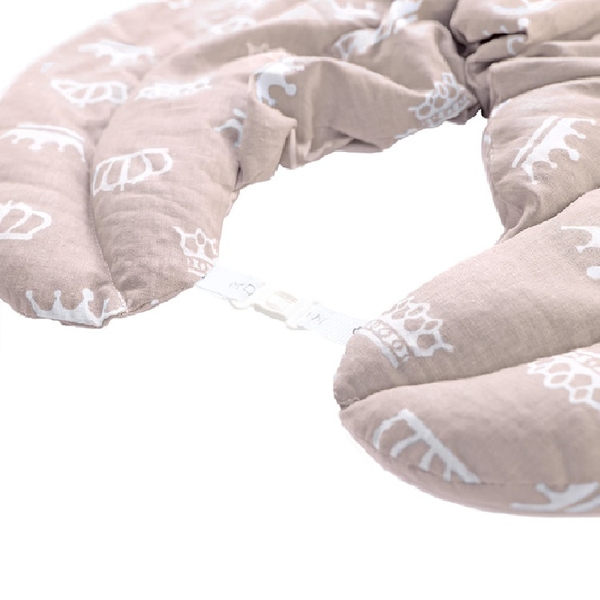 Грілка-компрес з коміром Ideia Корона, із зерном пшениці, 46x44x24 см, бежевий (8-30289) - Pampik - 2