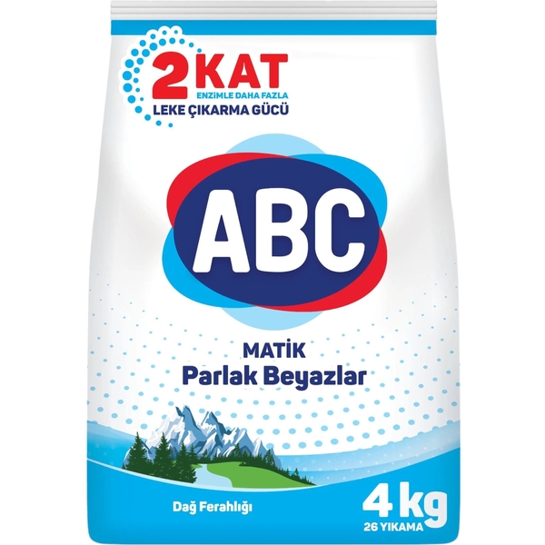 Пральний порошок АВС Гірська свіжість для білих речей автомат 4 кг - Pampik