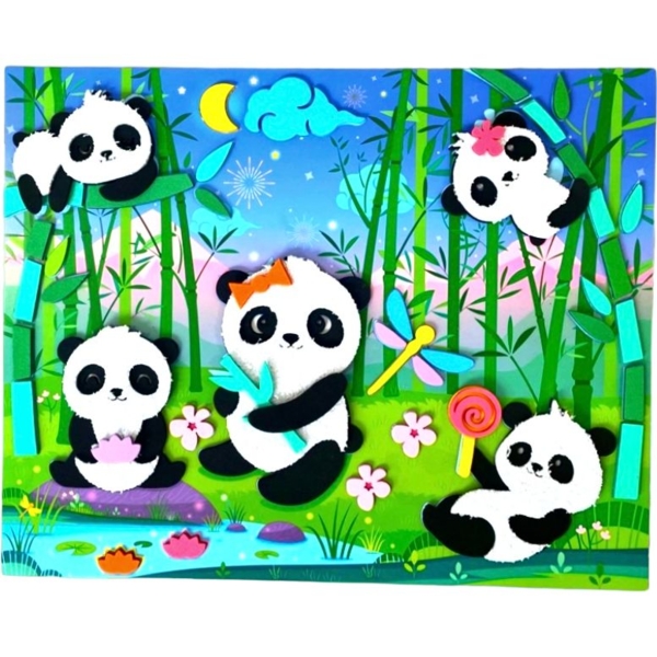 Набір для творчості Аплі Краплі М'яка аплікація Пандочки (МА-11) - Pampik