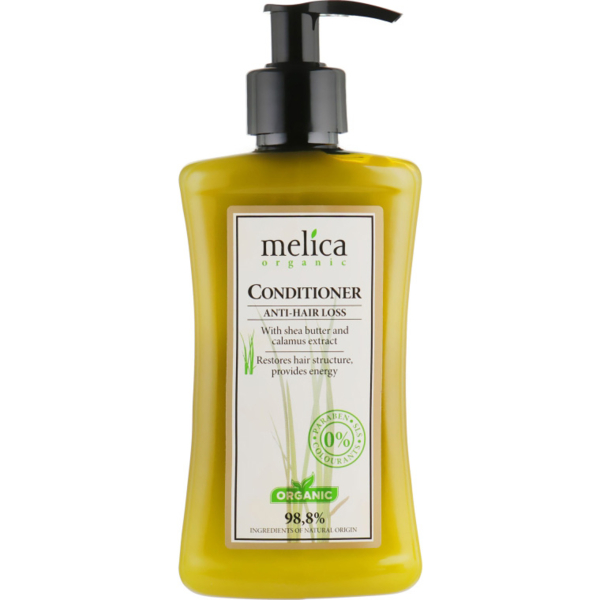 Бальзам-кондиционер Melica Organic Anti-Hair Loss Conditioner With shea butter and calamus extract, 300 мл - Pampik