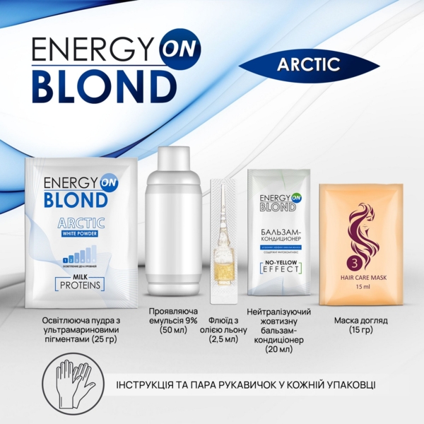 Освітлювач для волосся Acme Color Energy Blond Arctic, 112,5 г - Pampik - 5