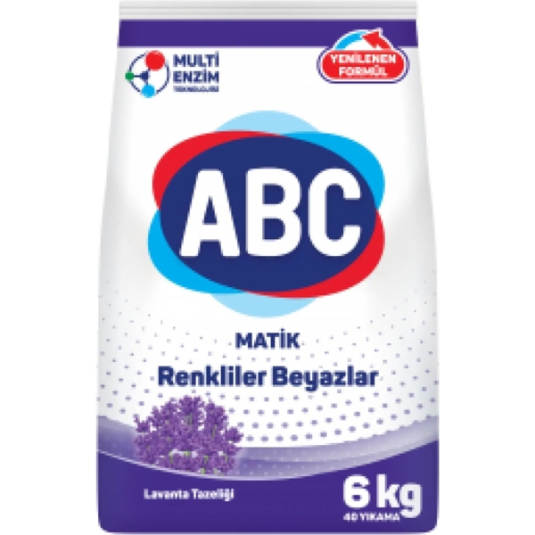 Пральний порошок АВС Лавандова свіжість для білих та кольорових речей автомат 6 кг - Pampik