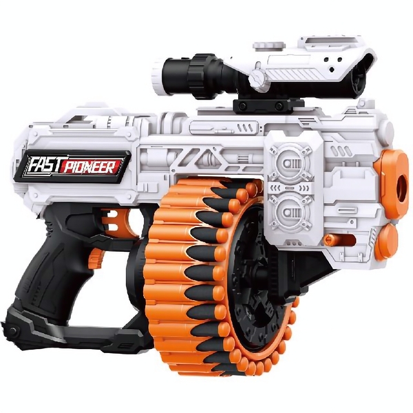 Іграшковий кулемет Fast Pioneer Electric з прицілом та м'якими набоями 24 шт. (BIG521) - Pampik