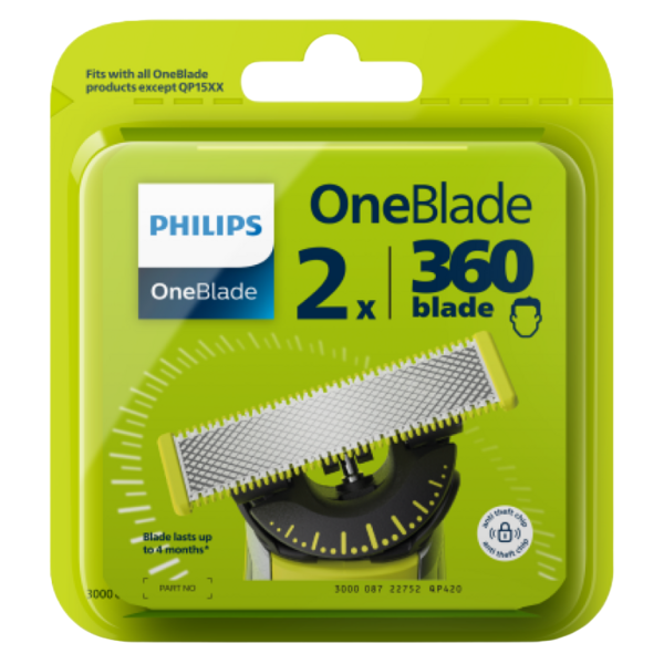Змінні леза Philips OneBlade, 2 шт. (QP420/50) - Pampik