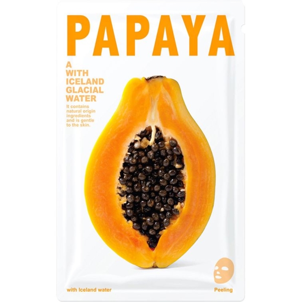 Тканевая маска для лица CNF The Iceland Папайя, 20 г - Pampik