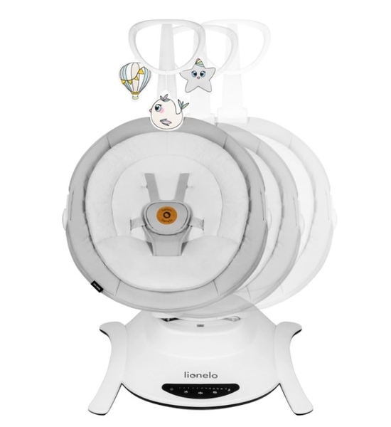 Качалка-ліжко Lionelo Bella Set Grey Concrete, сірий - Pampik - 12