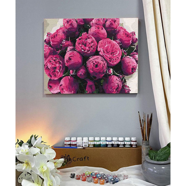 Картина за номерами ArtCraft Загадкові півонії 40x50 см (13102-AC) - Pampik - 4