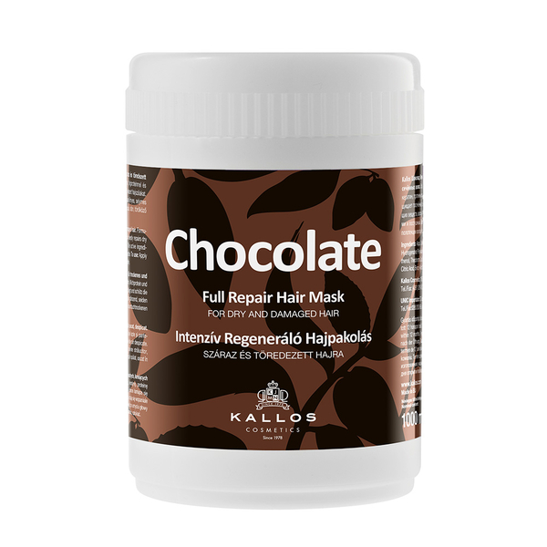 Маска для пошкодженого волосся Kallos Cosmetics Chocolate Mask, відновлююча,1 л - Pampik