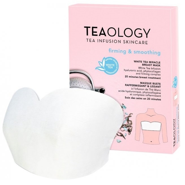 Зміцнююча та розгладжуюча маска для зони декольте Teaology White tea, 1 шт. - Pampik