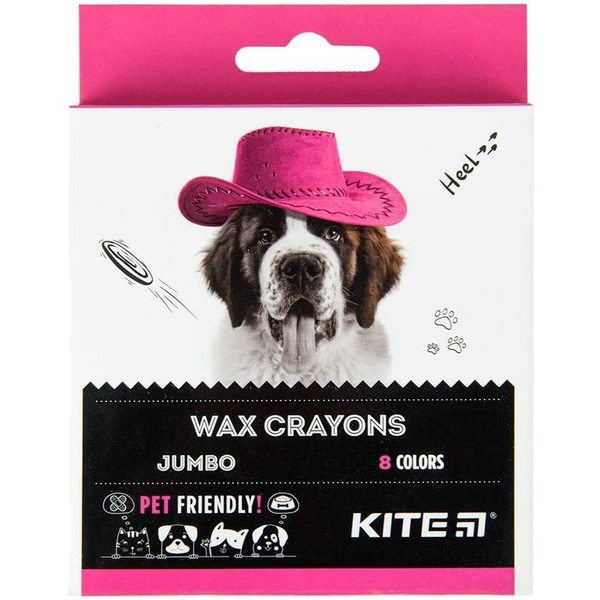 Мелки восковые Kite Dogs Jumbo 8 шт. (K22-076) - Pampik