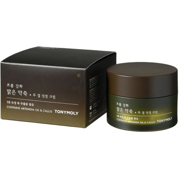 Крем для обличчя Tony Moly Ganghwa Pure Artemisia Two Layering Calming Cream, з екстрактом полину, 64 мл - Pampik - 2