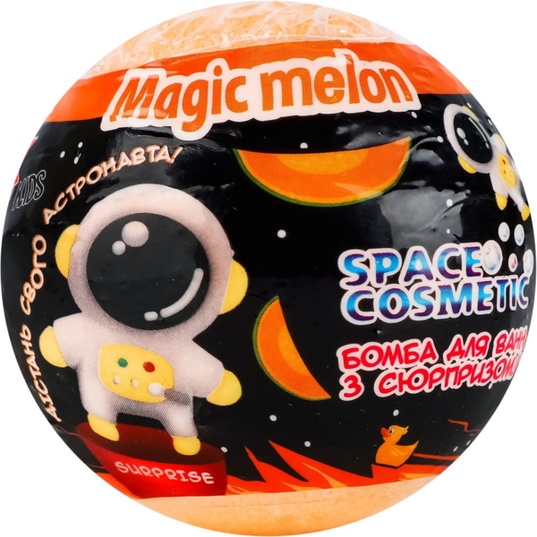 Бомба для ванн AquaShine Space Cosmetic Магическая дыня с игрушкой, 100 г - Pampik