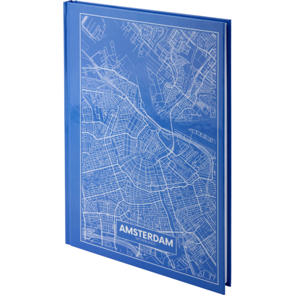 Книга записна Axent Maps Amsterdam, A4, в клітинку, 96 аркушів, блакитний (8422-507-A) - Pampik - 2
