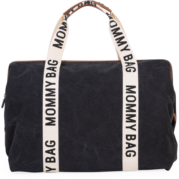 Сумка Childhome Mommy bag Signature - Canvas Black, черный (CWMBBSCBL) - Pampik - 4