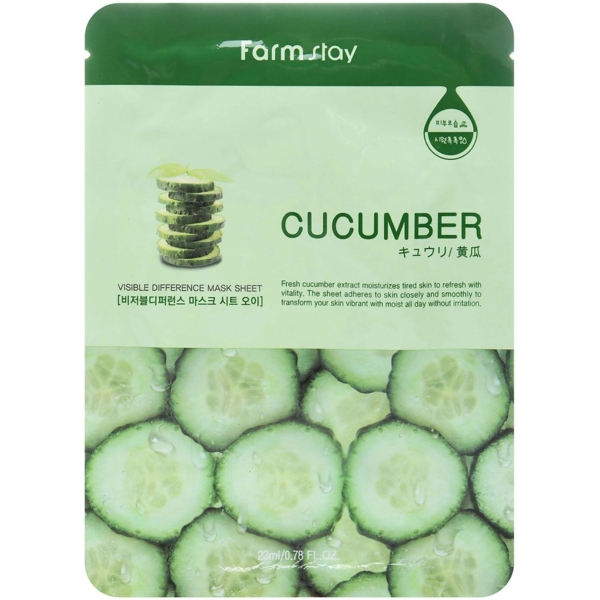 Маска для лица FarmStay Visible Difference с огурцом 23 мл - Pampik