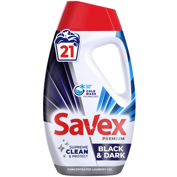 Гель для стирки Savex Premium Black & Dark, 945 мл - Pampik