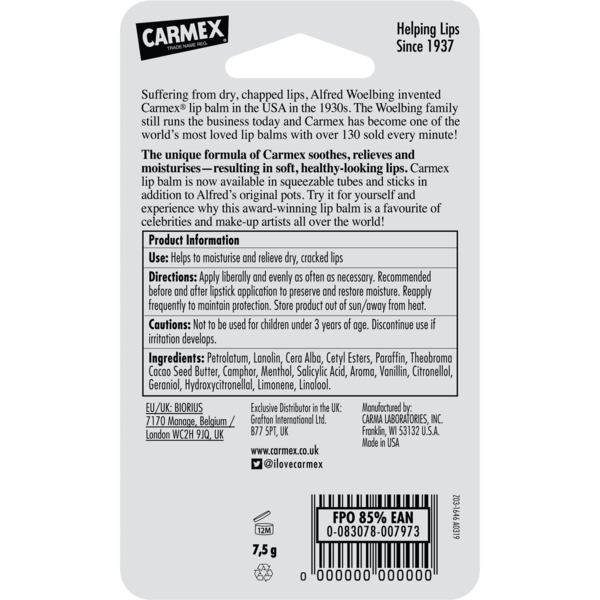 Бальзам для губ в баночці Carmex Pot Original Wild Класичний 7.5 г - Pampik - 3