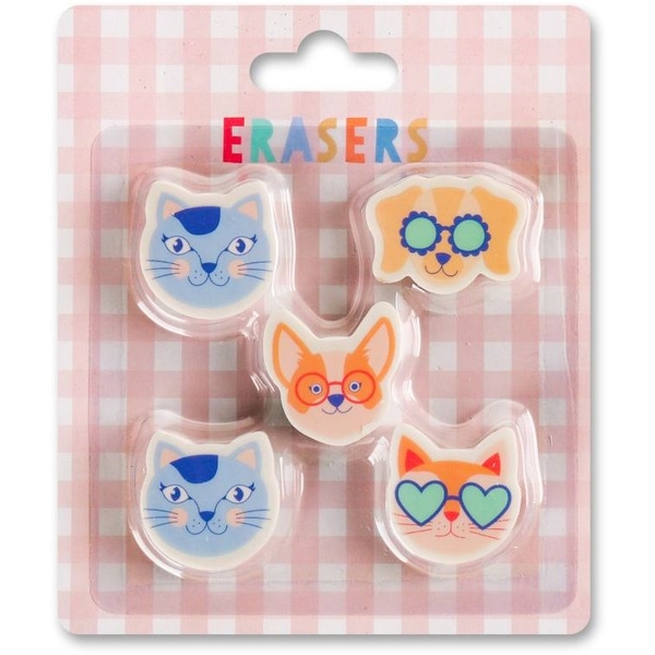 Набор ластиков Offtop Зверушки, 5 шт. (880664) - Pampik