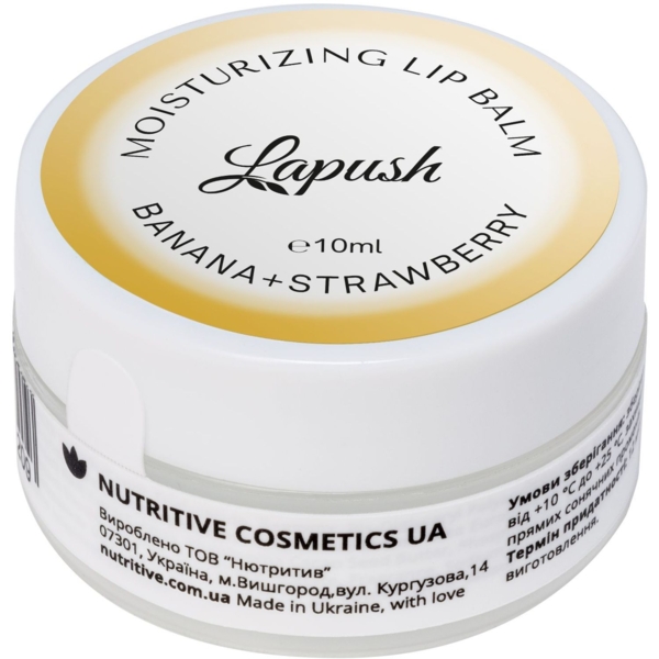 Бальзам для губ Lapush, зволожуючий, банан і полуниця, 10 мл - Pampik - 3