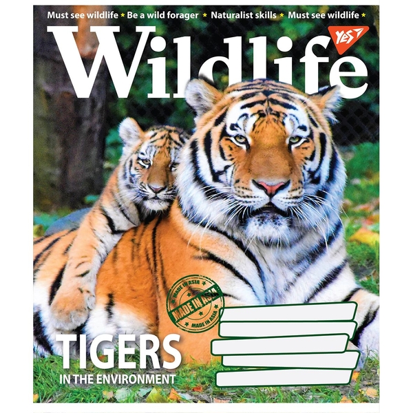 Набір зошитів Yes Wildlife, A5, в лінію, 96 аркушів, 5 шт. (766133) - Pampik - 4